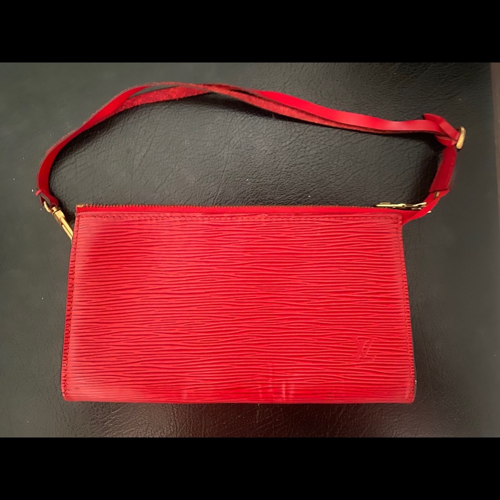 Louis Vuitton Authentic Red Epi Purse Vintage